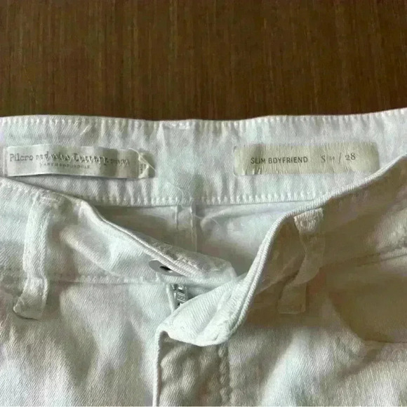 Pilcro and The Letterpress Slim Boyfriend Shorts Women's 28 White - Picture 2 of 4